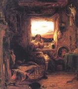 Mulready, William Interior of an English Cottage (mk25) oil painting reproduction